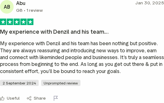 Trustpilot review for the DJPS Academy