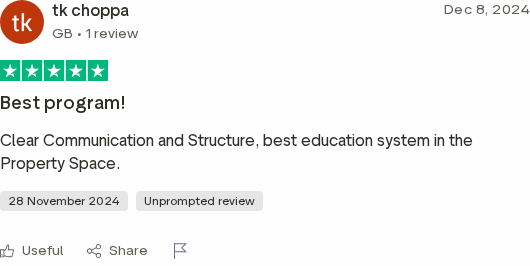 Trustpilot review for the DJPS Academy